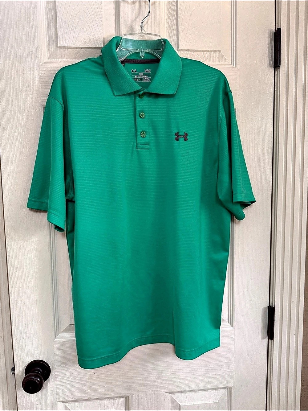 Under Armour HeatGear Loose Fit Golf Polo Green Large